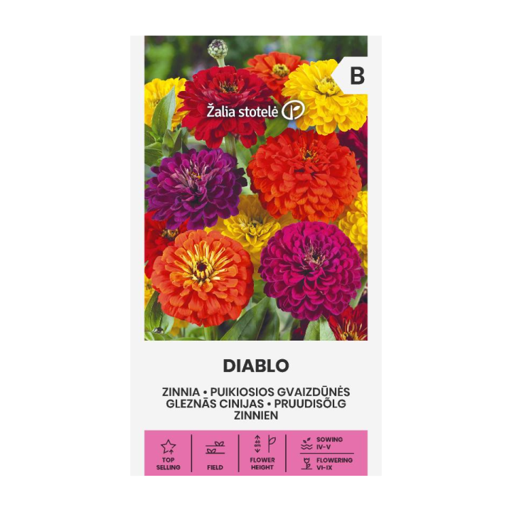 Zinnia, Diablo - Graines